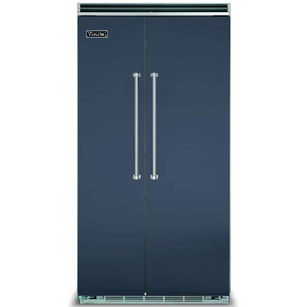 Viking 5 Series 42 in. 25.3 cu. ft. Built-In Counter Depth Side-by-Side Refrigerator with Ice Maker - Slate Blue, Slate Blue, hires