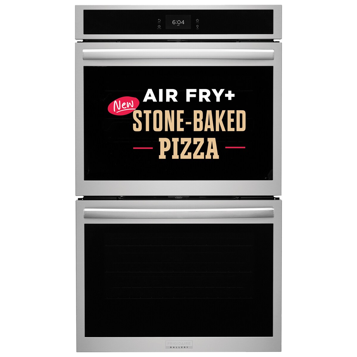 Frigidaire Gallery 30 in. 10.6 cu. ft. Smart Top Control Steam Electric Double Wall Oven with True European Convection - Stainless Steel, , hires
