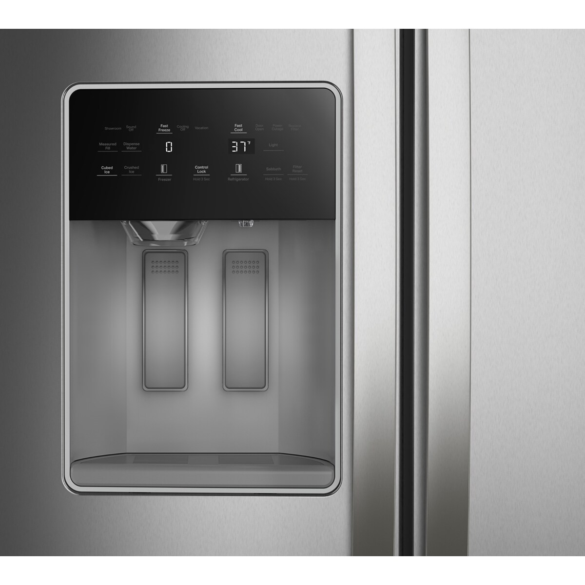 Whirlpool 36 in. 20.8 cu. ft. Counter Depth Side-by-Side Refrigerator with Ice & Water Dispenser - Fingerprint Resistant Stainless Steel, Stainless Steel, hires