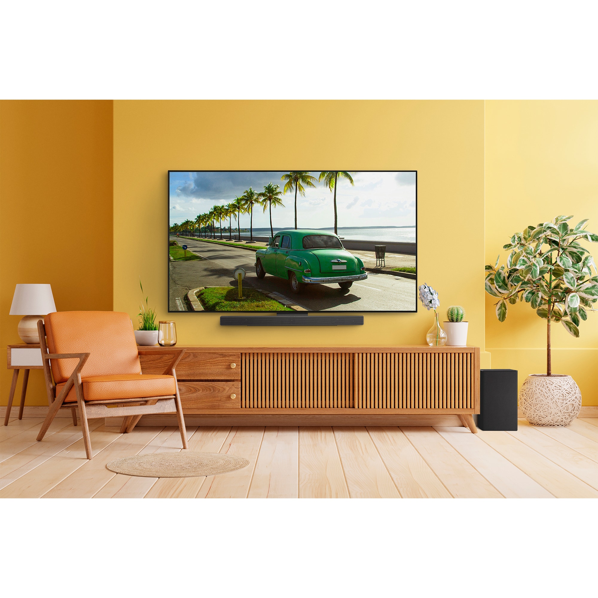 LG 3.1. 3 Channel Dolby Atmos Smart Sound Bar with Bluetooth & Wireless Subwoofer - Black, , hires