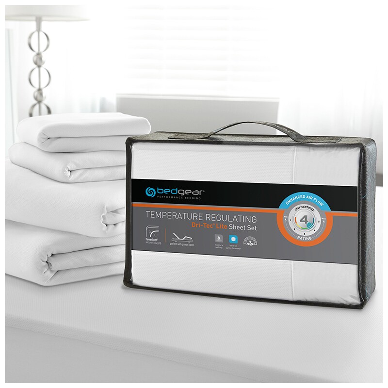 BedGear Dri Tec Lite California King Sheet Set - White (S03TBMW01)