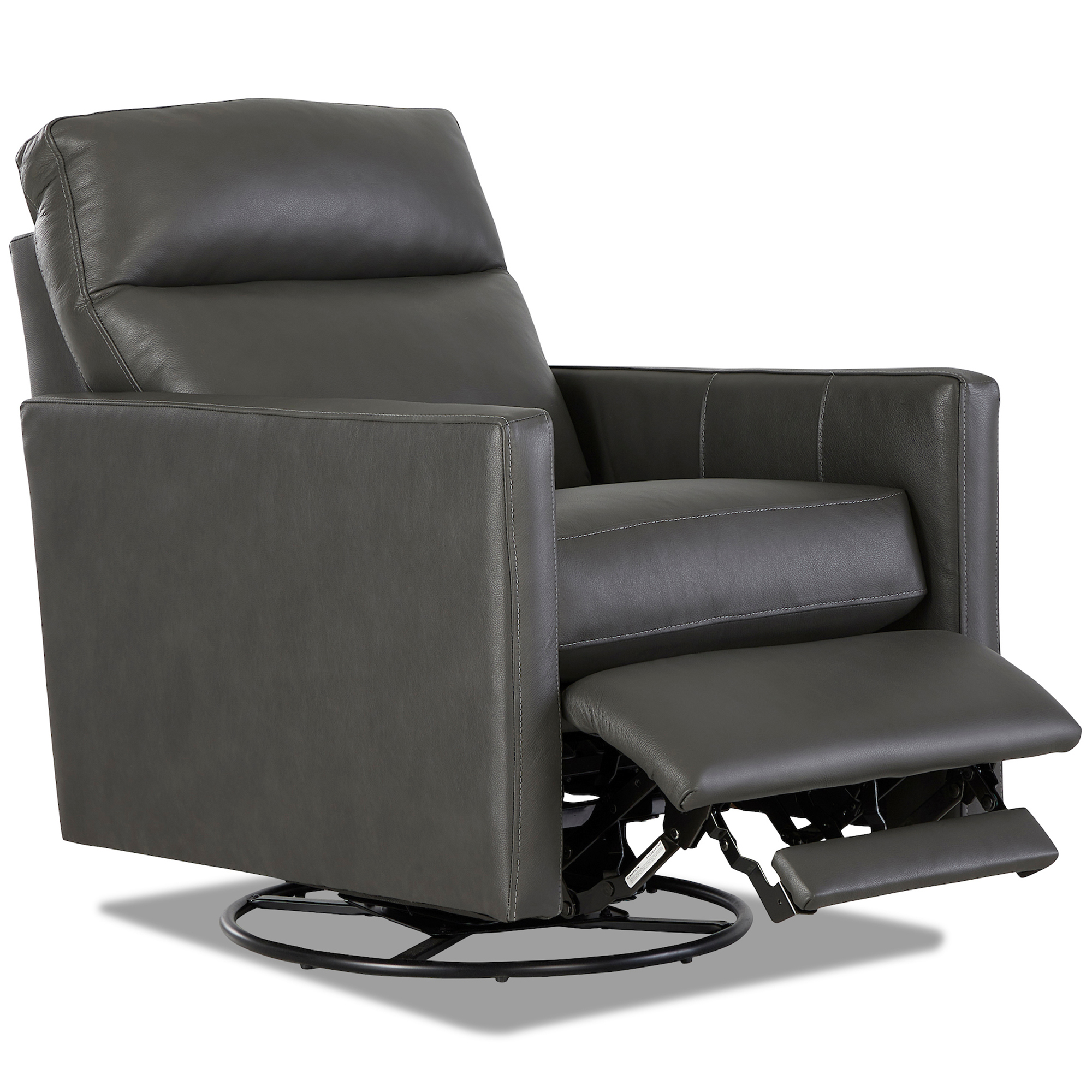 Klaussner Kure Series Power Swivel Recliner Hopkins Charcoal P.C