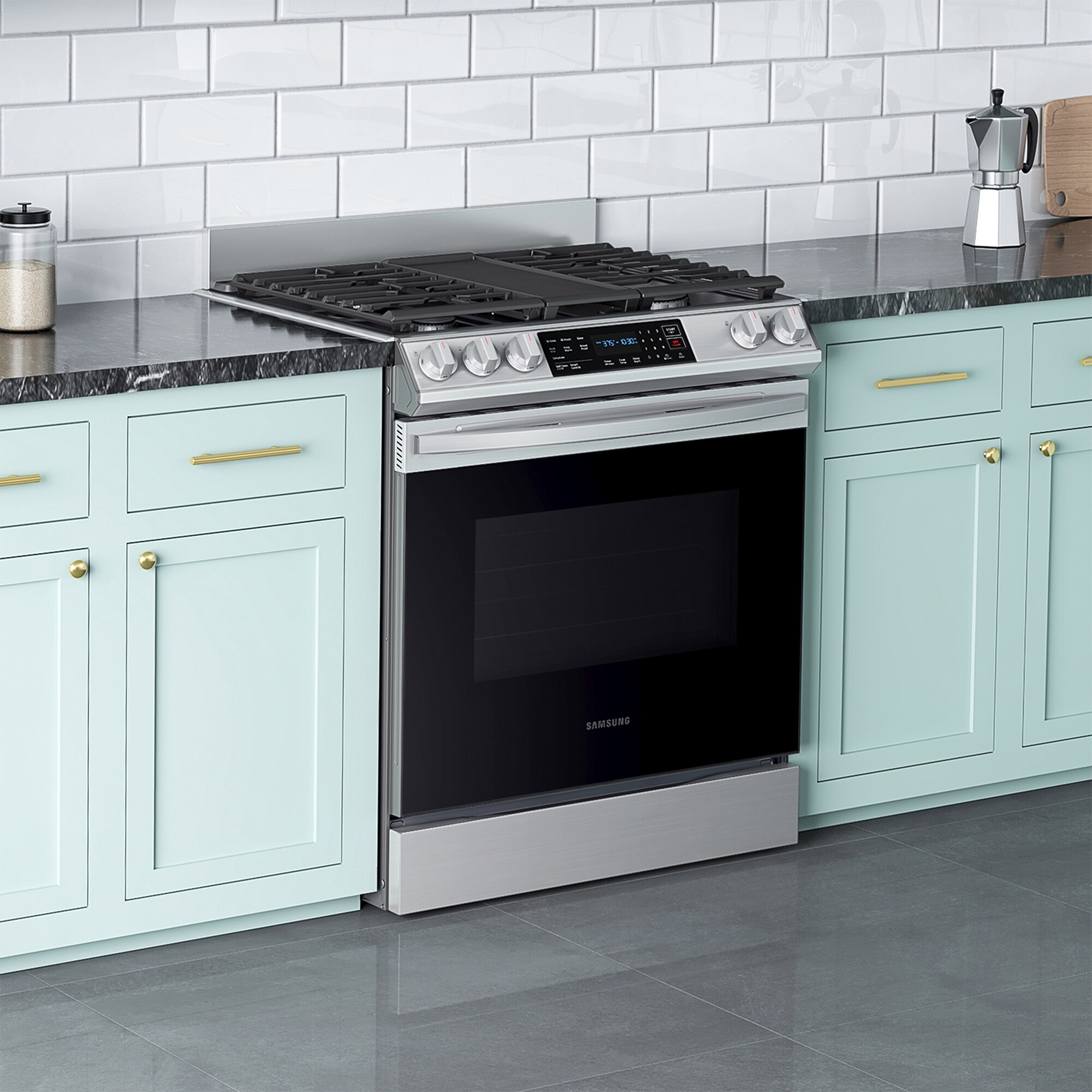 Samsung 30 in. Backguard for Ranges - Stainless Steel, , hires