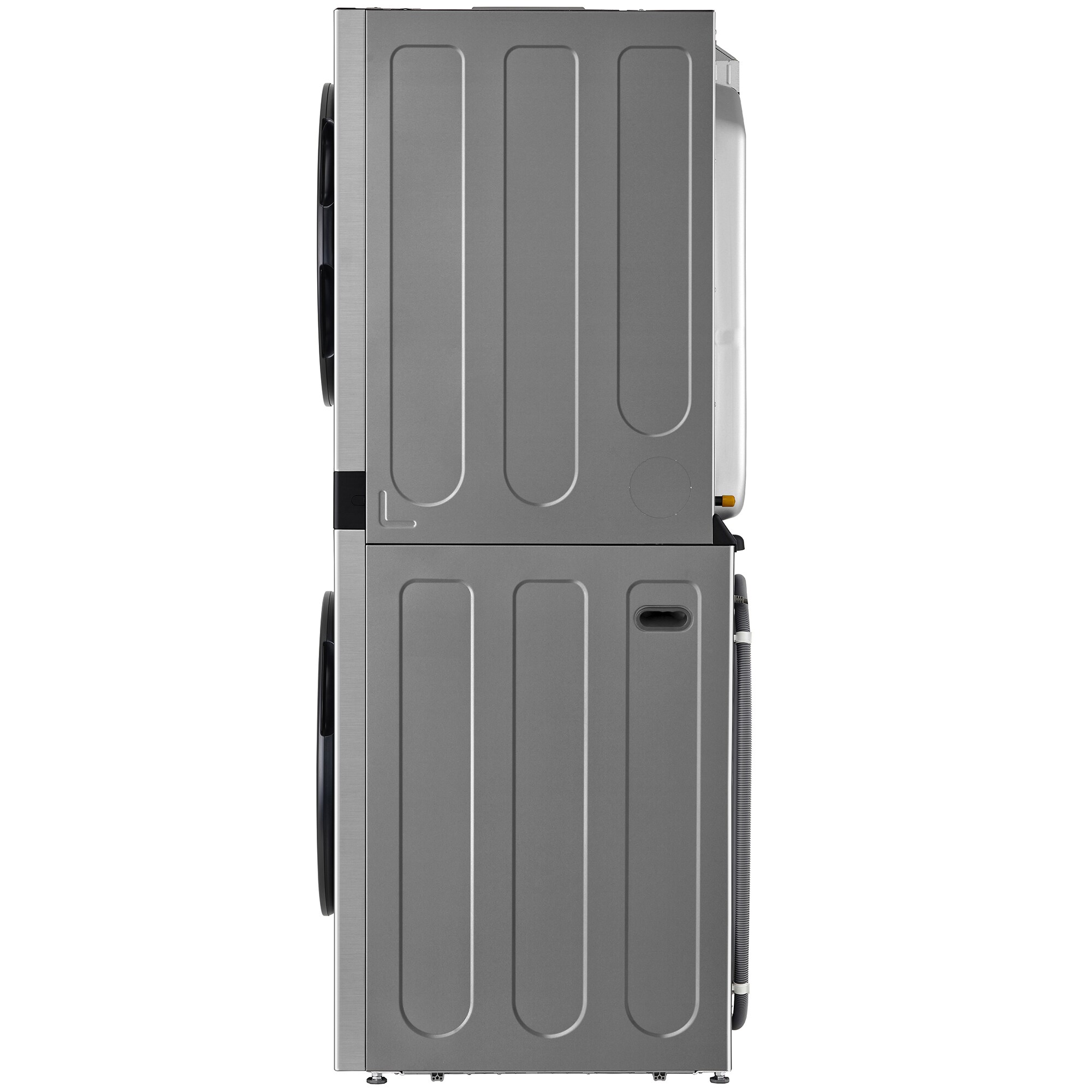 LG 27 in. 5.0 cu. ft. Smart Gas Front Load WashTower with AI Sensor Dry, TurboSteam, Allergiene Cycle, ezDispense, AI DD 2.0 Advanced Washing, Sensor Dry, Sanitize & Steam Cycle - Noble Steel, Noble Steel, hires