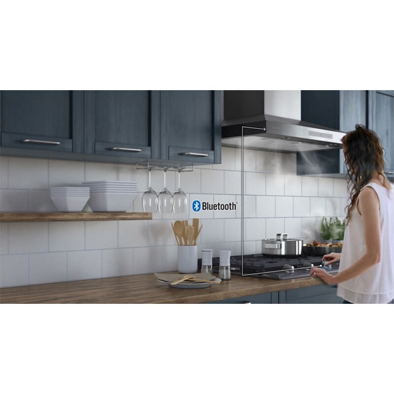 Samsung 36 in. 5-Burner Smart Natural Gas Cooktop with Griddle, Simmer Burner & Power Burner - Black Stainless, Black Stainless, hires