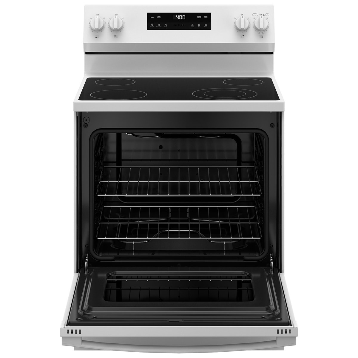 GE 400 Series 30 in. 5.3 cu. ft. Electric Range with Radiant Burners - White, White, hires