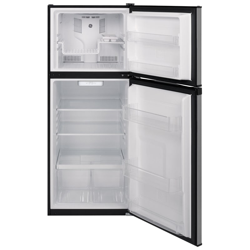 GE 24 in. 11.6 cu. ft. Top Freezer Refrigerator - Stainless Steel, Stainless Steel, hires
