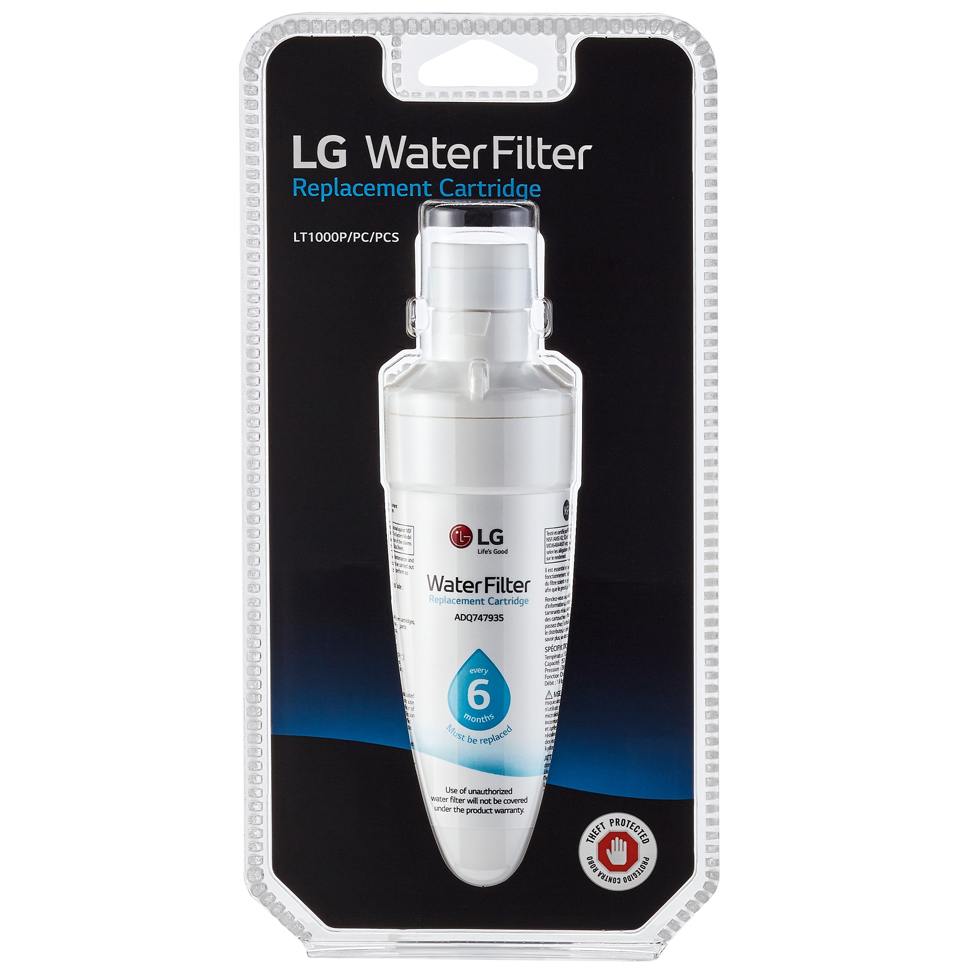 LG 6 Month / 200 Gallon Capacity Replacement Refrigerator Water Filter, , hires