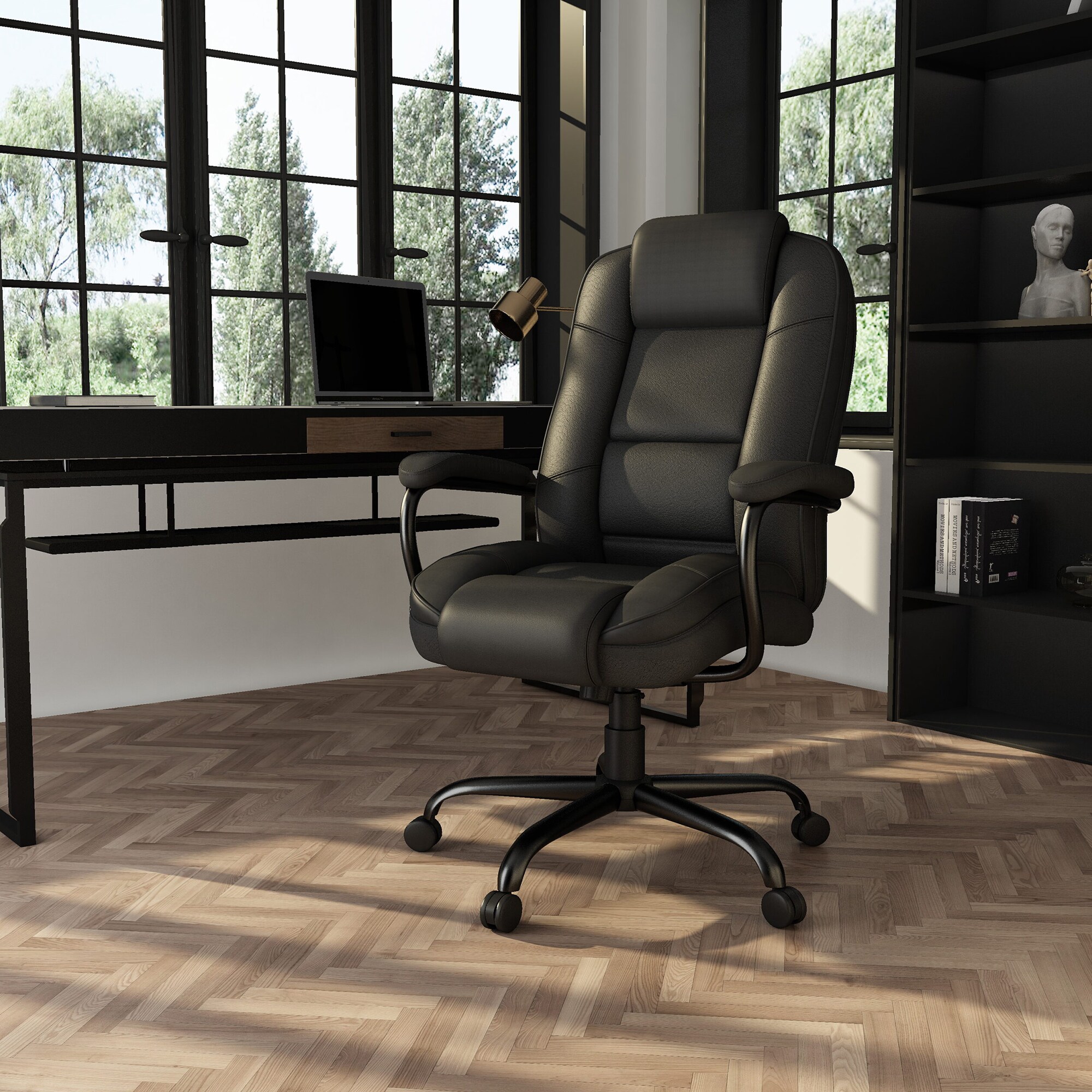 Boss Heavy Duty Big & Tall Executive Chair - Black, , hires