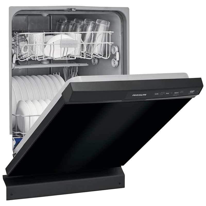 Frigidaire 24 in. Front Control Dishwasher with 55 dBa Sound Level & Pocket - Black, Black, hires