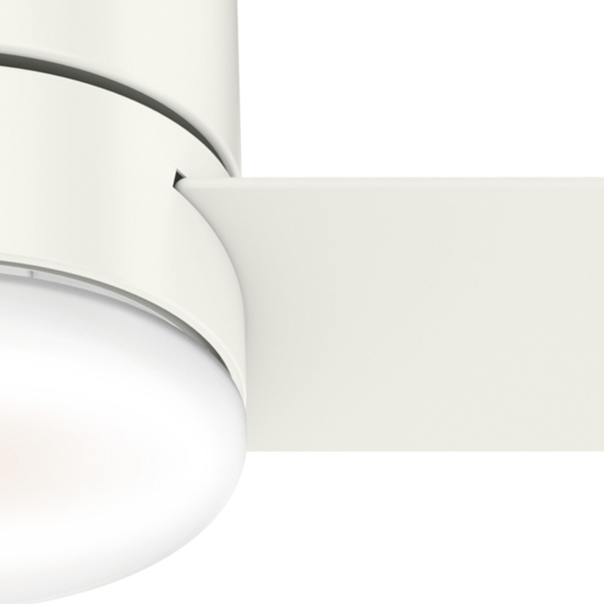 Hunter 44" Minimus Low Profile Ceiling Fan with LED Light Kit and Handheld Remote - Fresh White, White, hires