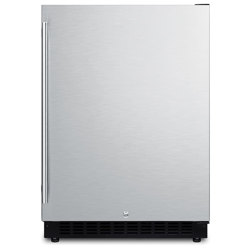 Summit 24 in. 4.8 cu. ft. Undercounter Refrigerator - Stainless Steel with Black Cabinet, , hires