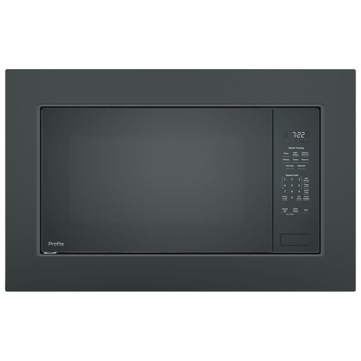 GE Profile 25 in. 2.2 cu. ft. 1100W Smart Built-In Microwave with Sensor Cooking - Black, Black, hires