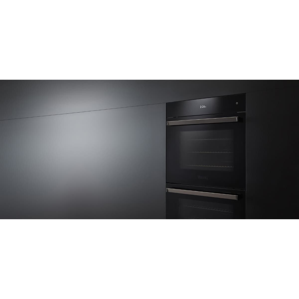 Viking 30 in. 8.6 cu. ft. Smart Top Control Electric Double Wall Oven with True European Convection - Black Glass, , hires