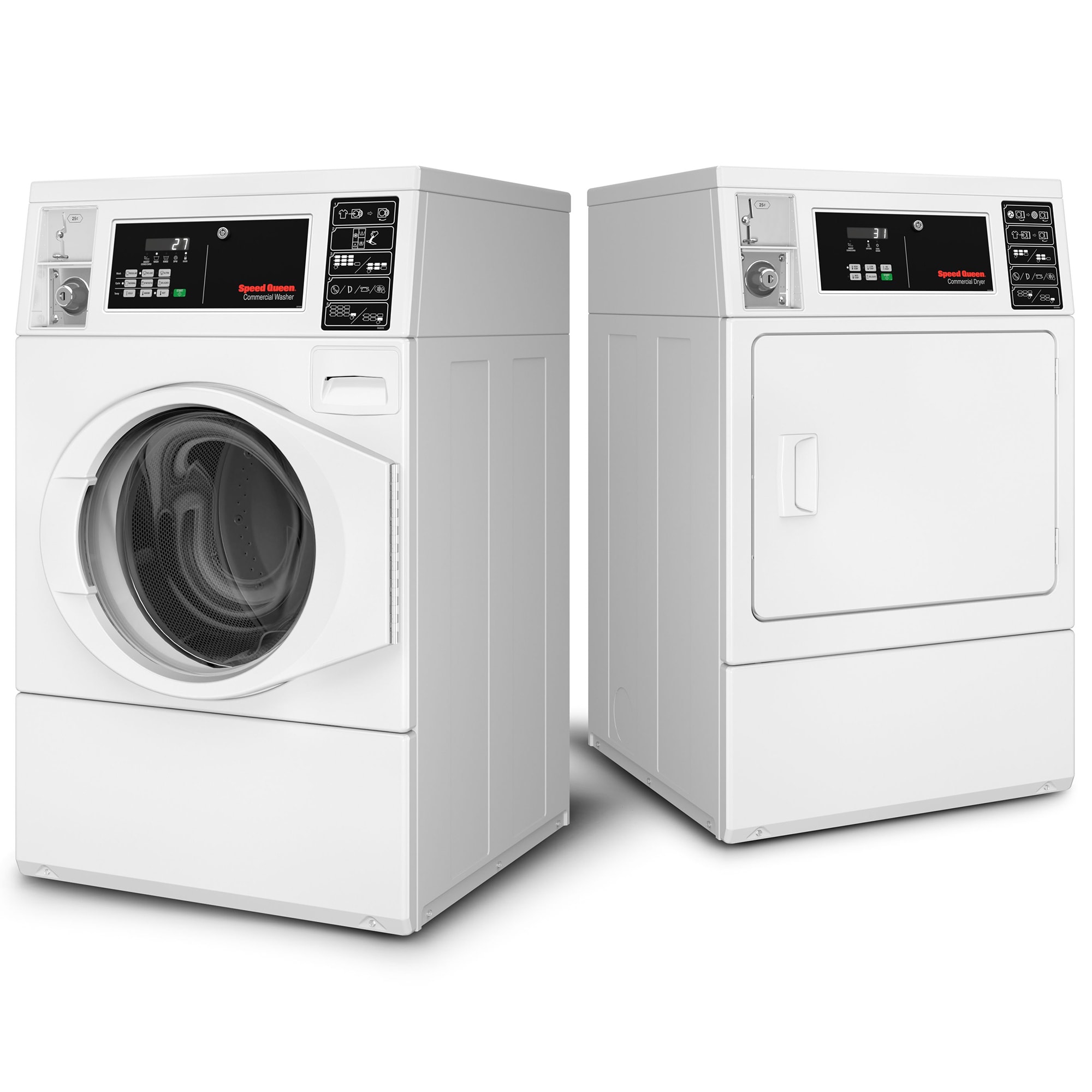 Speed Queen DV6 27 in. 7.0 cu. ft. Commercial Gas Dryer - White, , hires