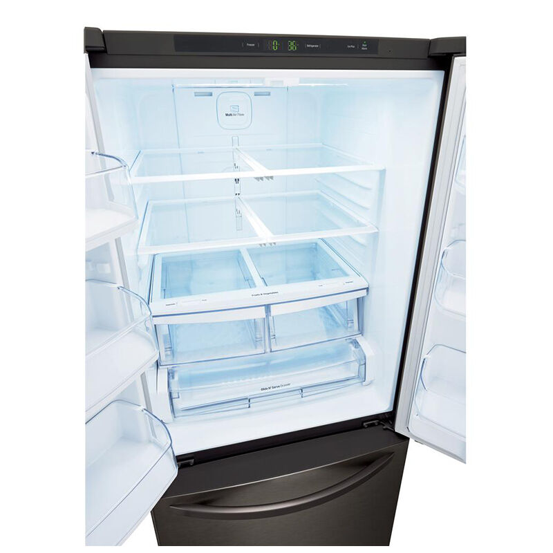 LG 30 in. 21.8 cu. ft. French Door Refrigerator with Ice Maker - Black Stainless, Black Stainless, hires