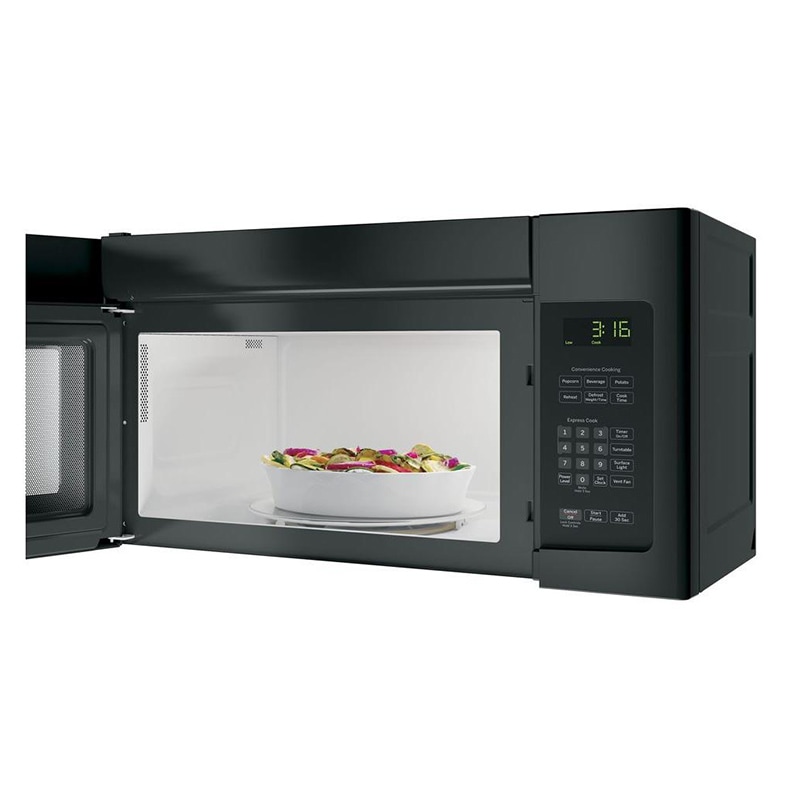 GE 30 in. 1.6 cu. ft. 950W Over-the-Range Microwave with 300 CFM - Black, Black, hires