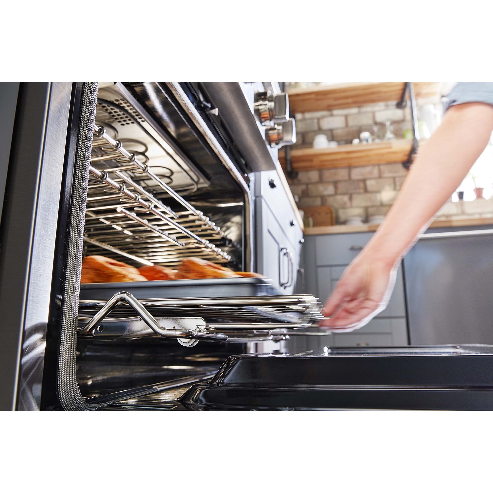 KitchenAid 30 in. 4.1 cu. ft. Smart True European Convection Dual Fuel Range with 4 Sealed Burners - Stainless Steel, , hires