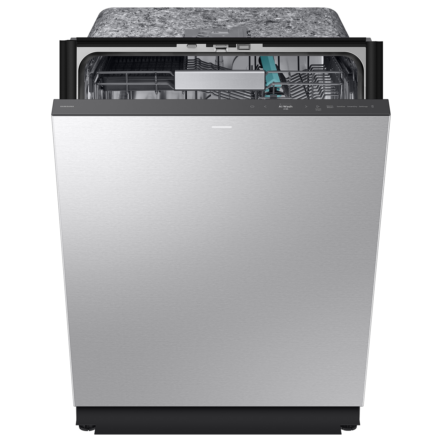 Samsung Bespoke 24 in. Top Control Smart Dishwasher with 38 dBA Sound Level, 3rd-Rack, Smart Dry with AutoRelease Door - Fingerprint Resistant Stainless Steel, , hires