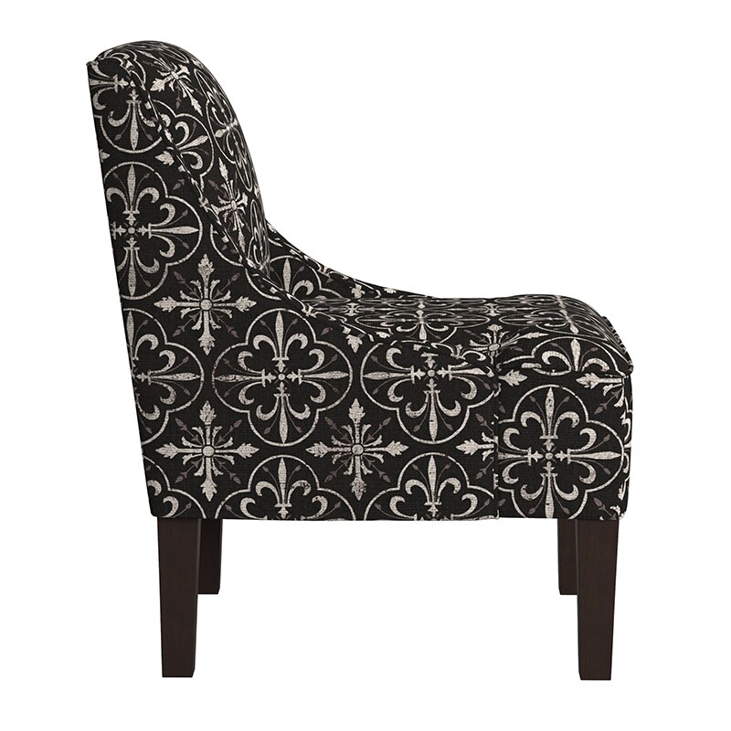 Skyline Furniture Swoop Arm Chair in Linen Fabric Paris Tile/Black