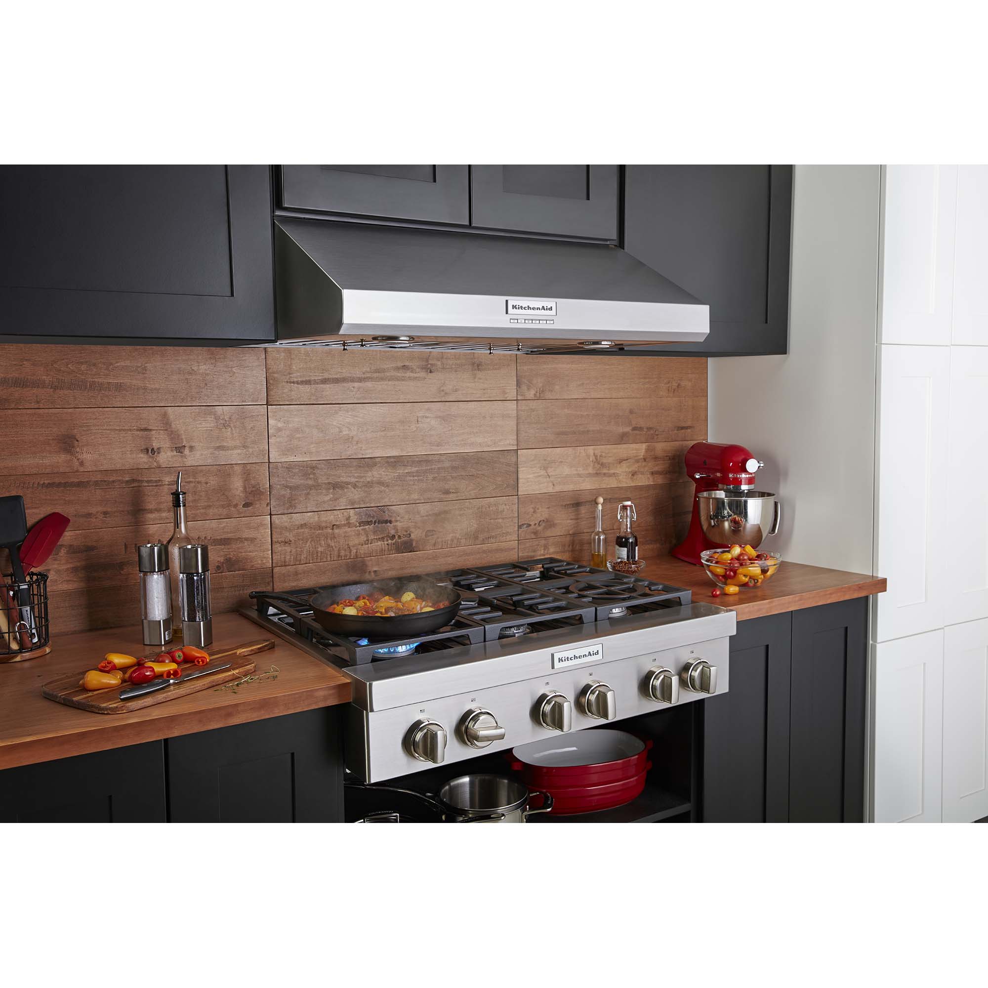 KitchenAid 36 in. 6-Burner Natural Gas Rangetop with Simmer Burner & Power Burner - Stainless Steel, , hires