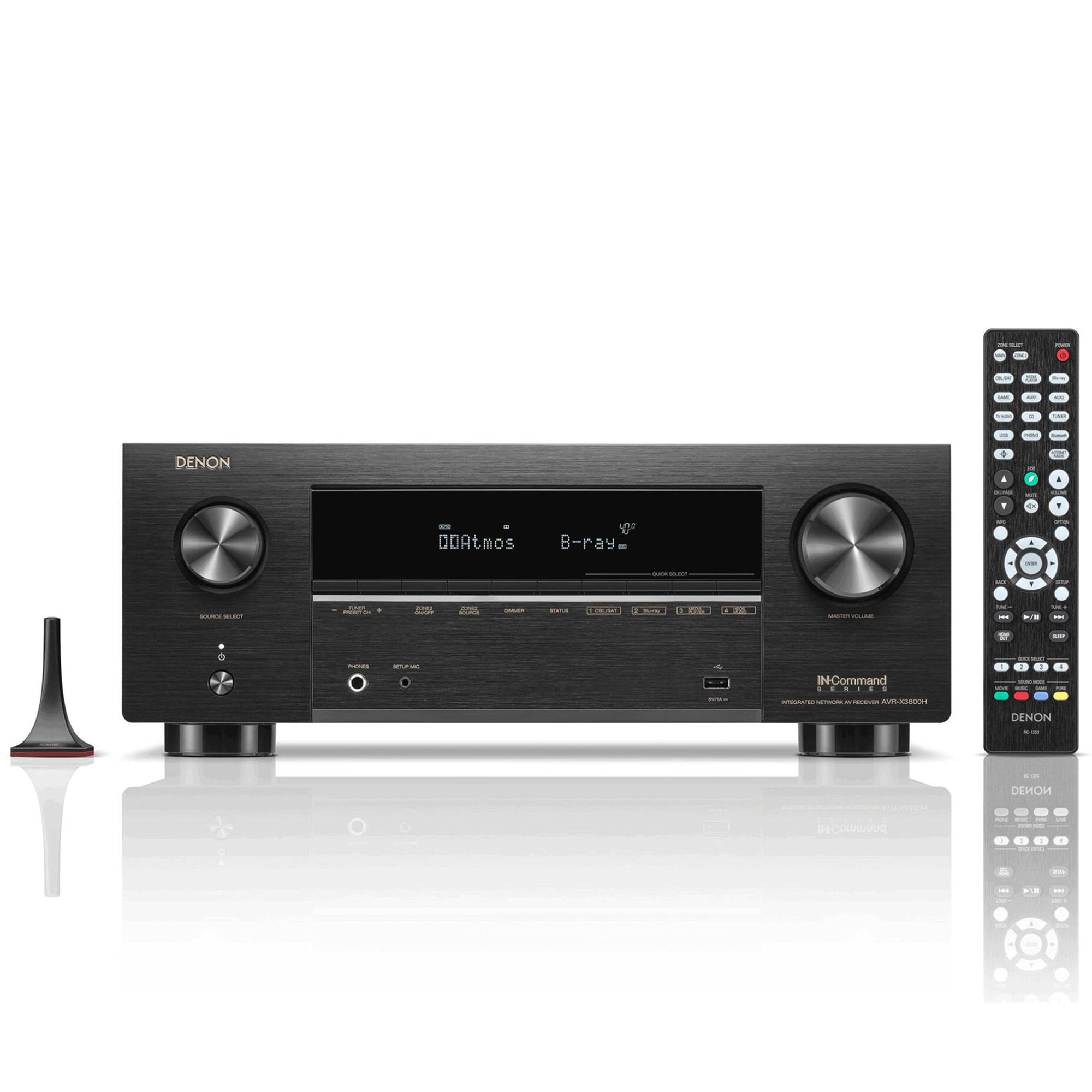 Denon 9.4 Ch. 105W 8K AV Receiver with Built-In HEOS - Black, , hires