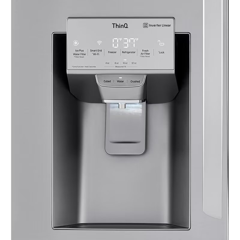 LG InstaView 36 in. 29.5 cu. ft. Smart 4-Door French Door Refrigerator with Ice & Water Dispenser - PrintProof Stainless Steel, PrintProof Stainless Steel, hires