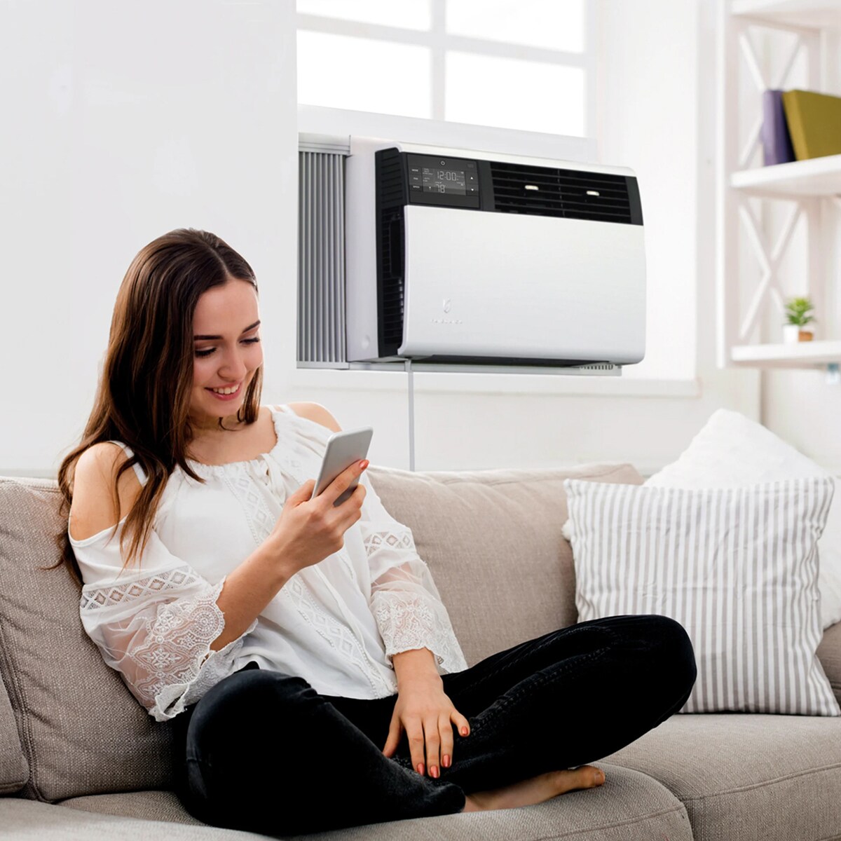 Friedrich Kuhl Series 10,200 BTU 115V Heat/Cool Smart Window/Wall Air Conditioner with 3 Fan Speeds & Remote Control - White, , hires