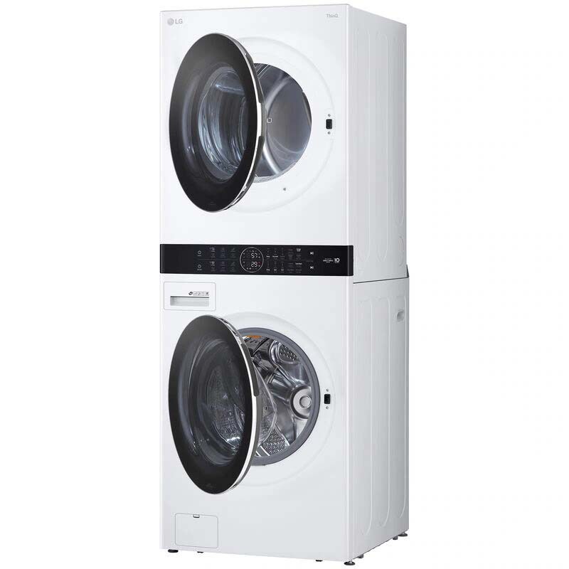 LG 27 in. WashTower with 4.5 cu. ft. Washer with 10 Wash Programs and TurboWash 360 & 7.4 cu. ft. Electric Dryer with 9 Dryer Programs, Sensor Dry & Wrinkle Care - White, White, hires