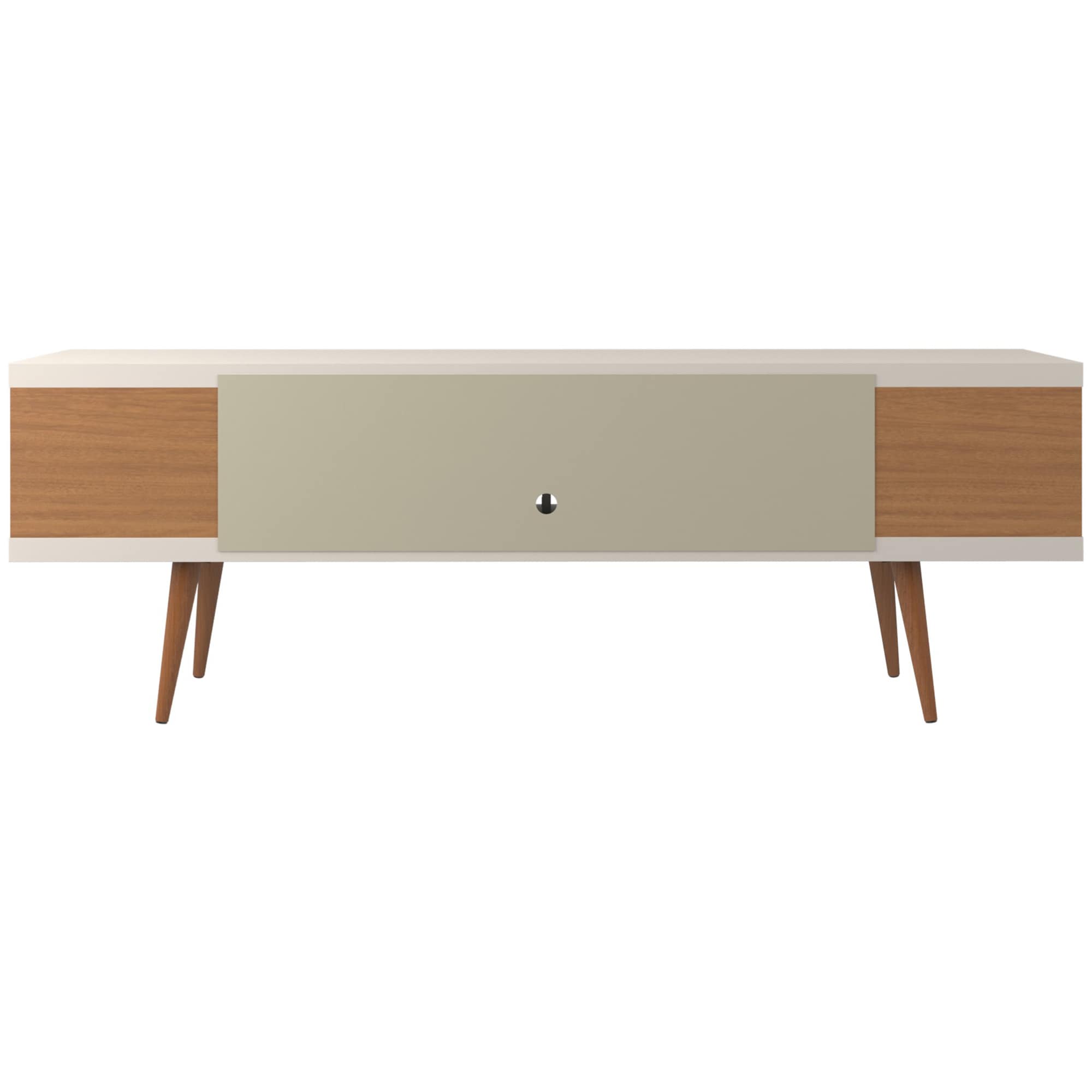 Manhattan Comfort Utopia 70" TV Stand - Off White & Maple Cream, , hires