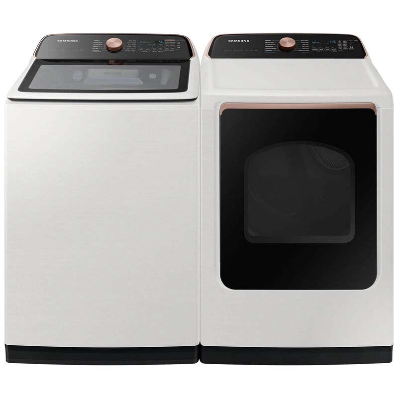 Samsung 27 in. 7.4 cu. ft. Smart Gas Dryer with Sensor Dry, Sanitize & Steam Cycle - Ivory, , hires