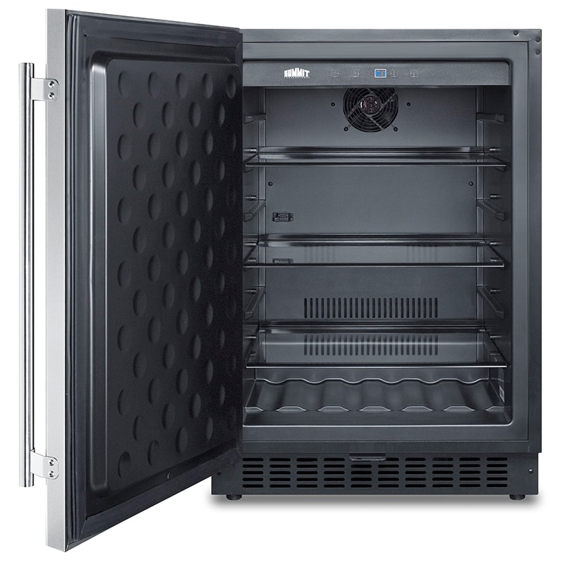 Summit 24 in. 4.6 cu. ft. Left-Hinged Undercounter Refrigerator - Stainless Steel, , hires