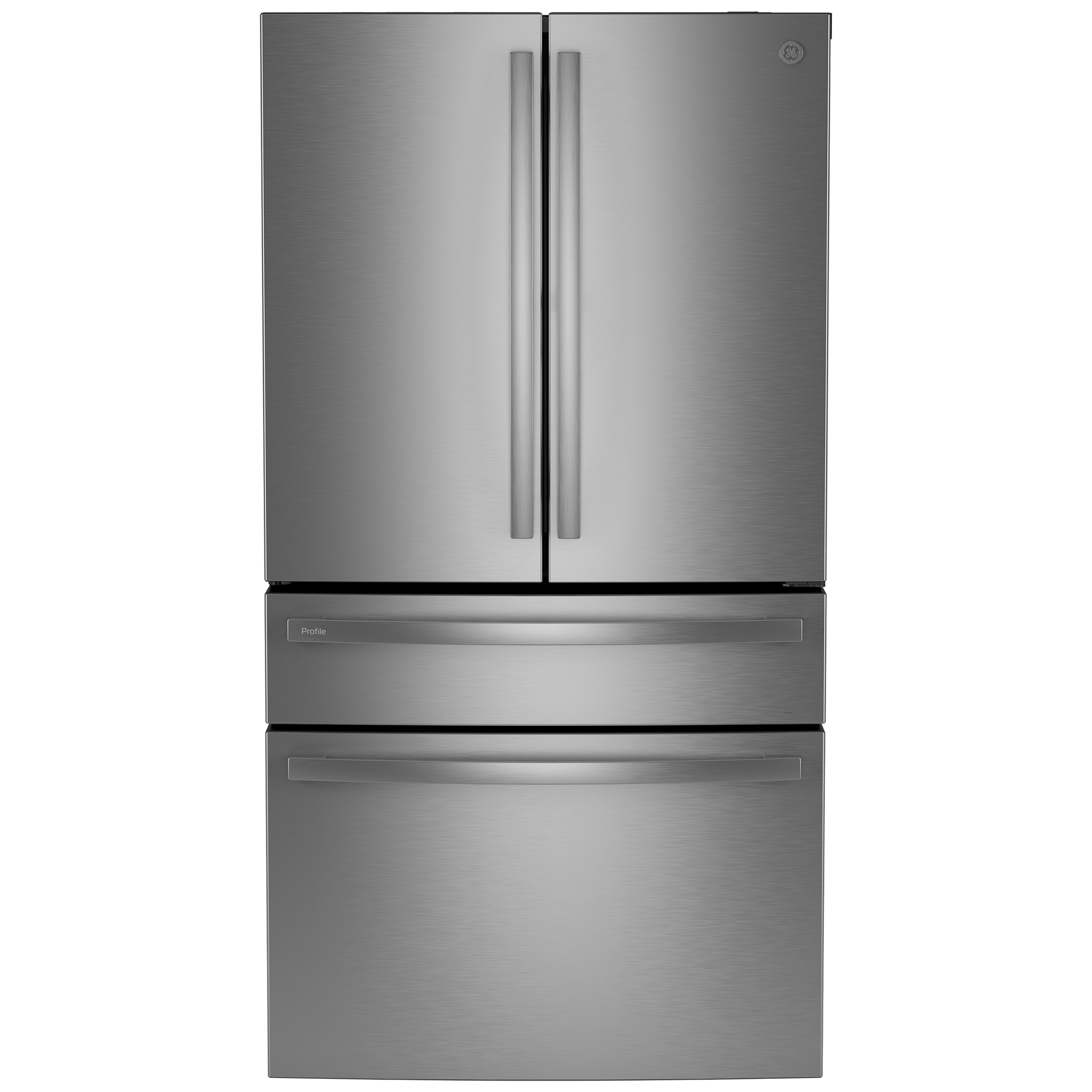 GE Profile 36 in. 28.7 cu. ft. Smart 4-Door French Door Refrigerator with Internal Water Dispenser - Fingerprint Resistant Stainless | PGD29BYTFS |