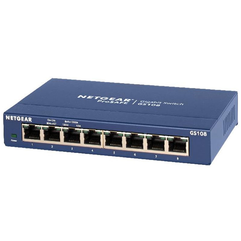 NETGEAR - 8-Port 10/100/1000 Gigabit Ethernet Unmanaged Switch - Blue, , hires