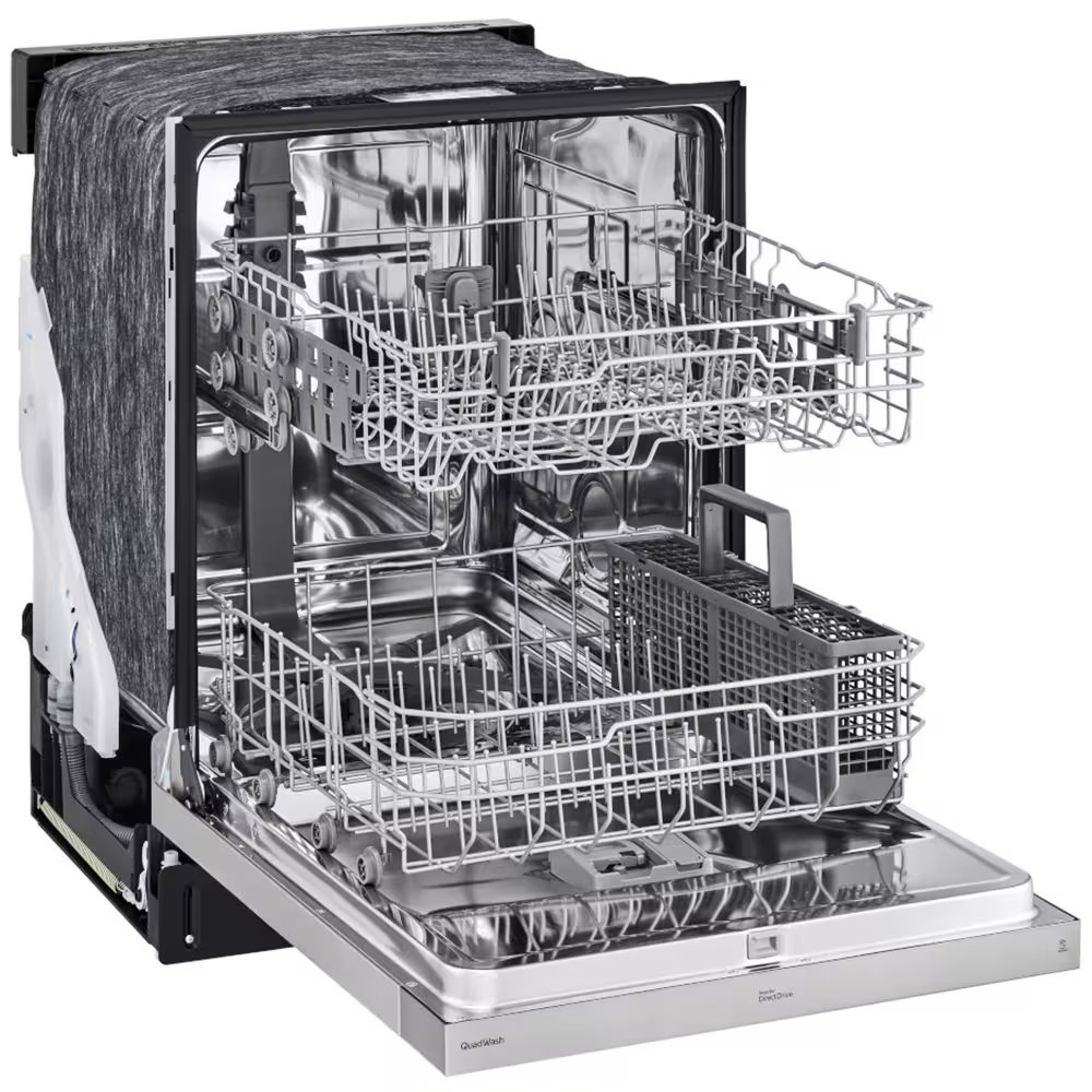 LG 24 in. Front Control Dishwasher with 50 dBa Sound Level, Dynamic Dry & Pocket - Stainless Steel, , hires