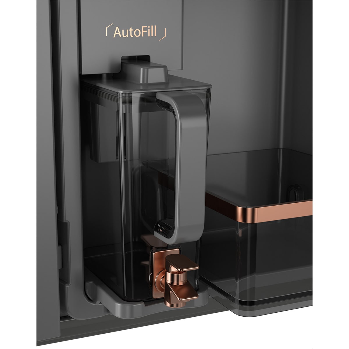 Cafe 36 in. 28.7 cu. ft. Smart 4-Door French Door Refrigerator with Internal Water Dispenser - Platinum Glass, Platinum Glass, hires