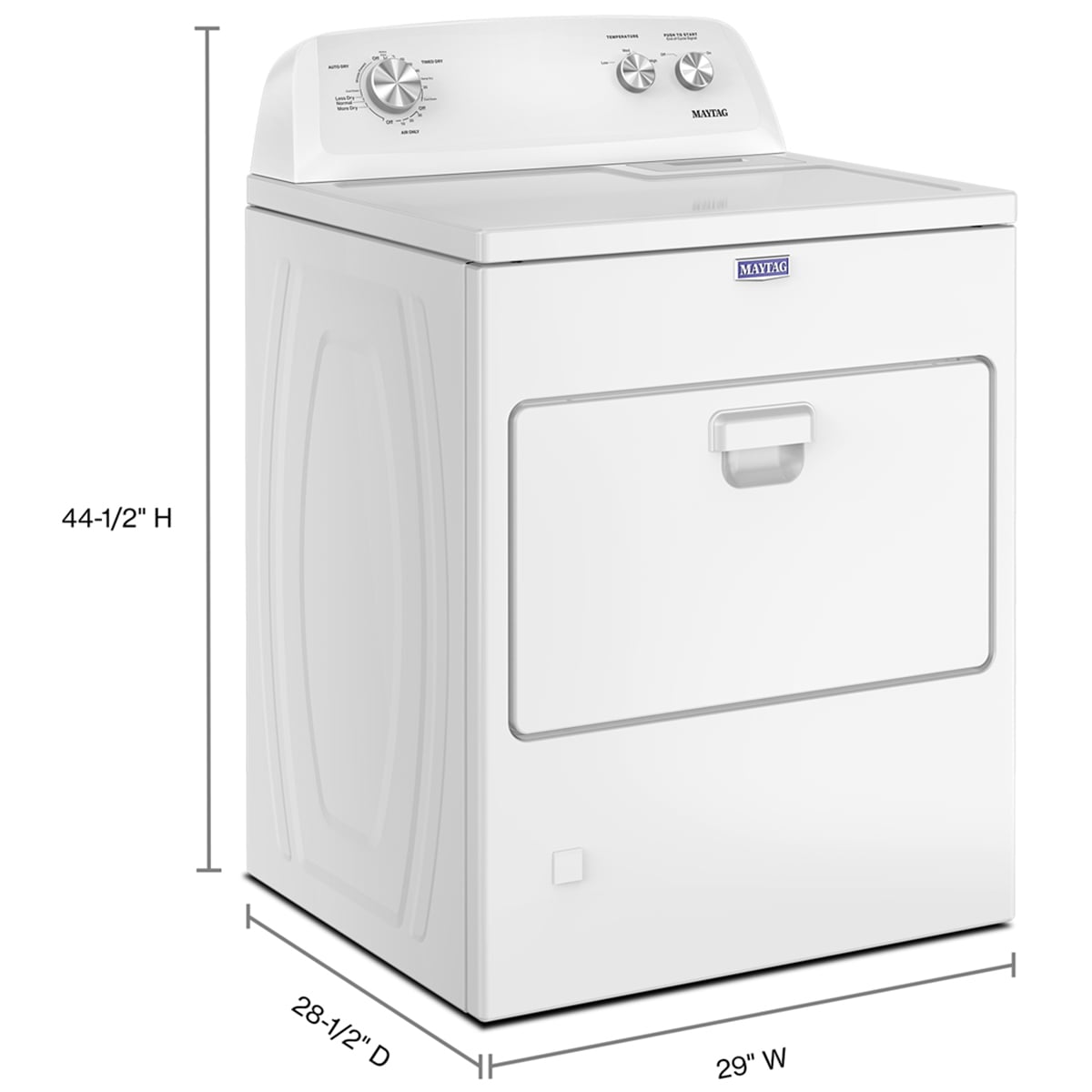Maytag 29 in. 7.0 cu. ft. Gas Dryer - White, , hires
