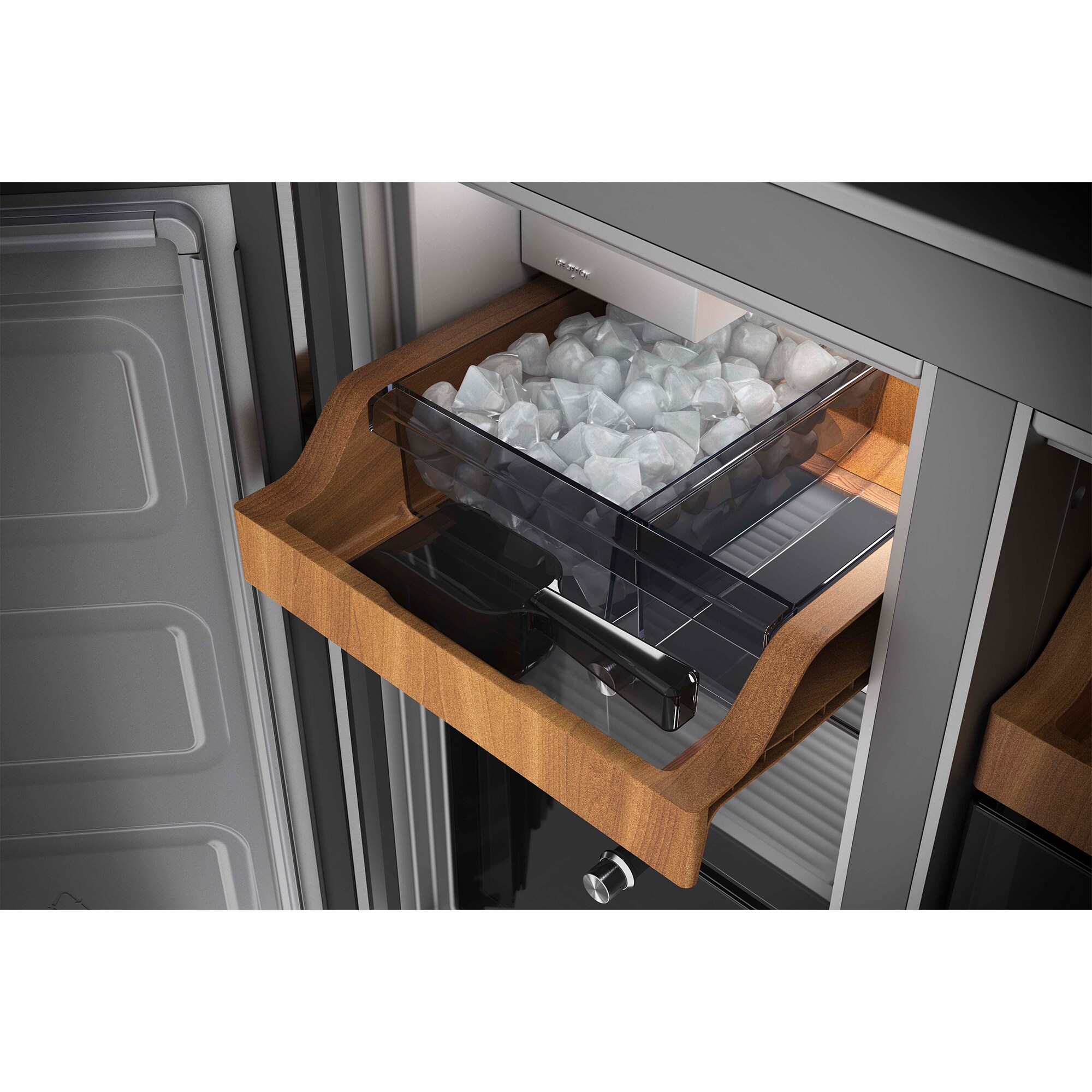 KitchenAid 36 in. 19.4 cu. ft. Counter Depth 4-Door French Door Refrigerator with Ice Maker - Stainless Steel, , hires