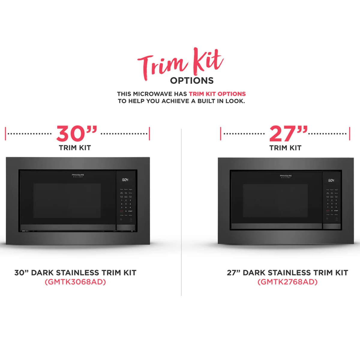 Frigidaire Gallery 24 in. 2.2 cu. ft. 1100W Built-In Microwave with Sensor Cooking - Black Stainless Steel, , hires