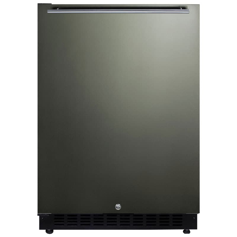 Summit 24 in. 4.8 cu. ft. Left-Hinged Undercounter Refrigerator - Black Stainless, , hires