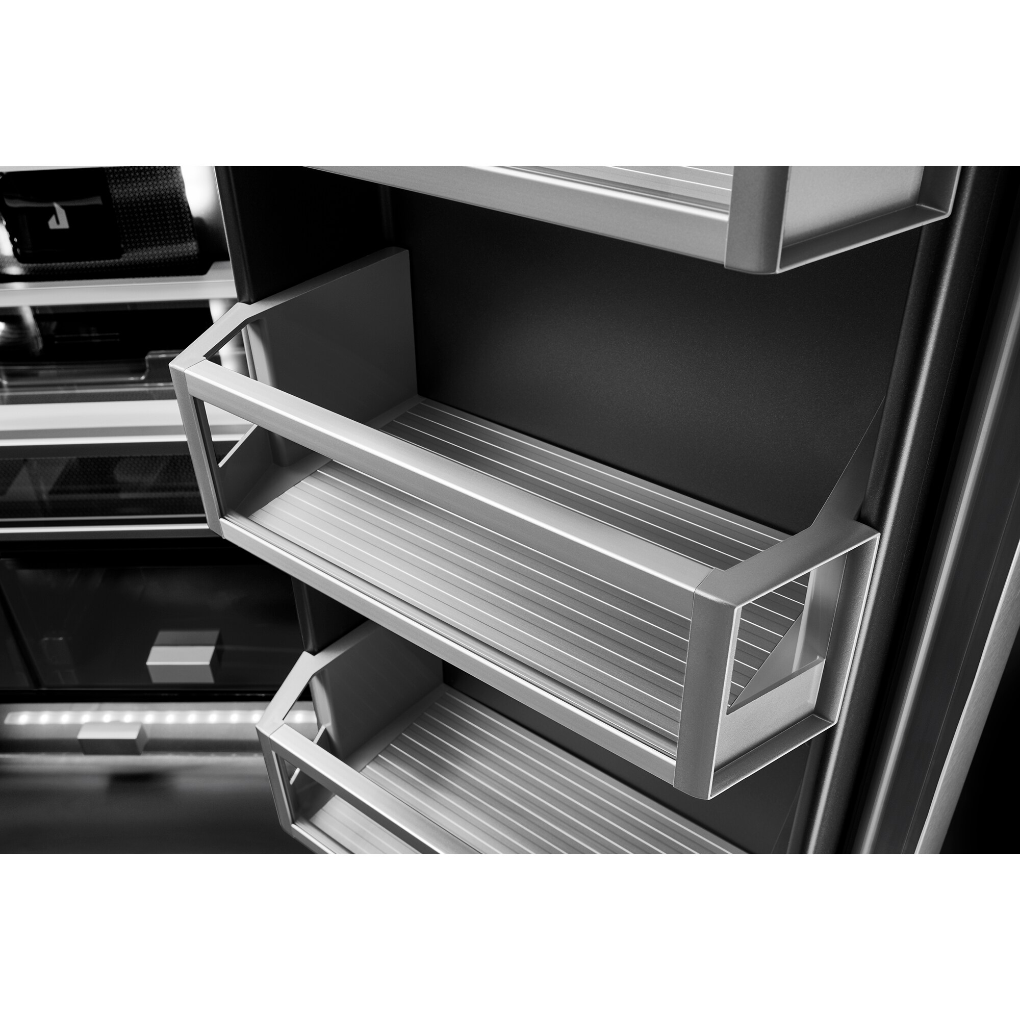 JennAir Rise 36 in. 23.8 cu. ft. Smart Counter Depth French Door Refrigerator with Ice & Water Dispenser - Stainless Steel, , hires