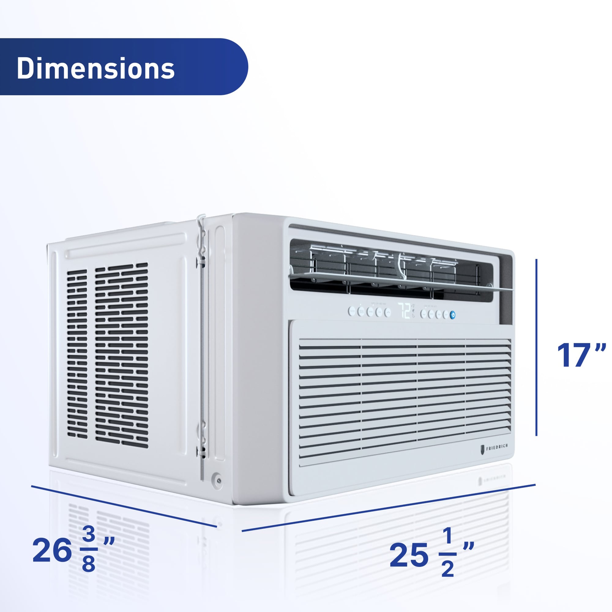 Friedrich Chill Premier Inverter Series 18,000 BTU 230V Smart Window/Wall Air Conditioner with 3 Fan Speeds, Remote Control - White, , hires