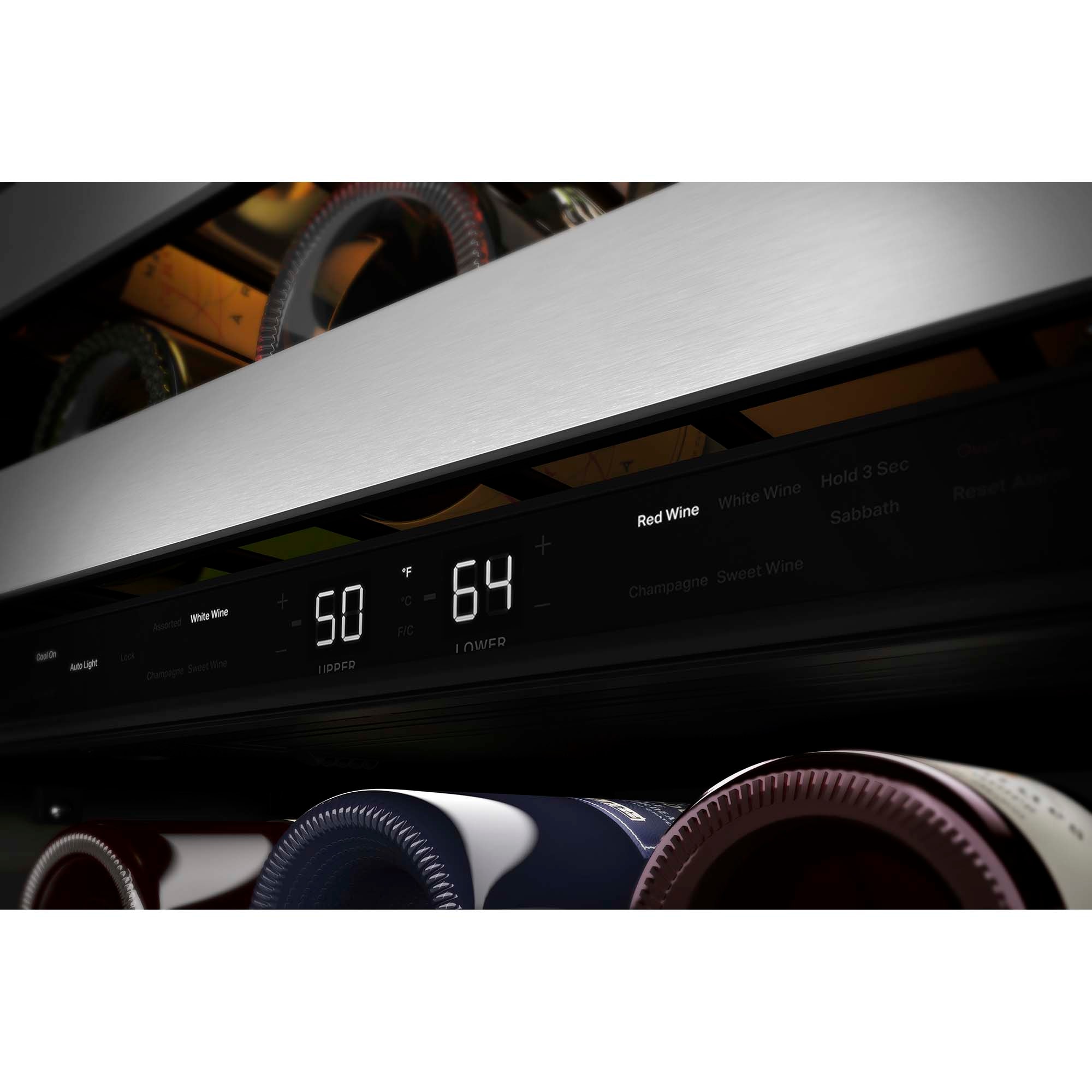 KitchenAid 24 in. Undercounter Wine Cooler with Metal Racks, Dual Temperature Zones & 46 Bottle Capacity - Black Stainless Steel, Black Stainless, hires