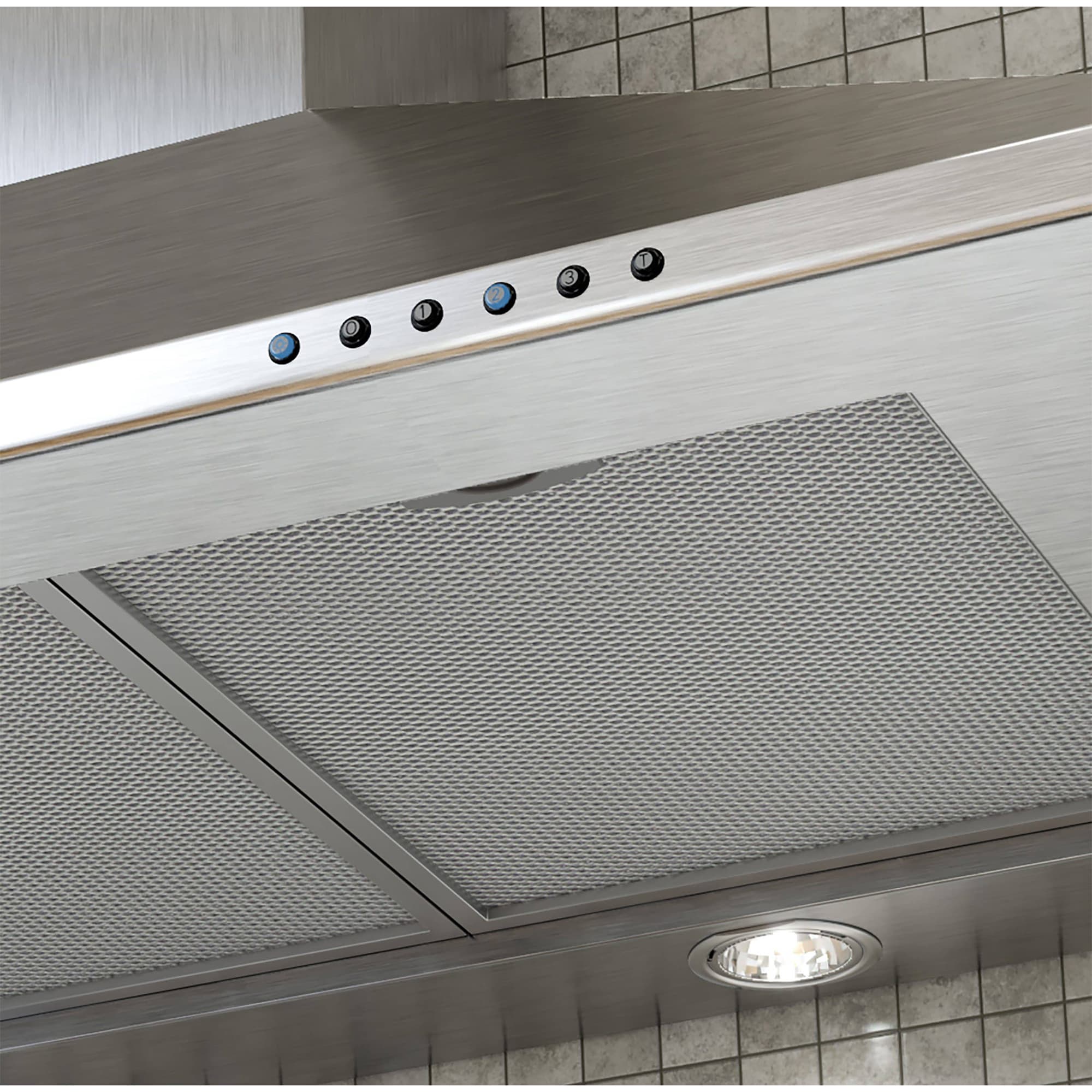 XO 42 in. Convertible Chimney Style Range Hood with 600 CFM, 3 Fan Speeds & 2 LED Lights - Stainless Steel, , hires