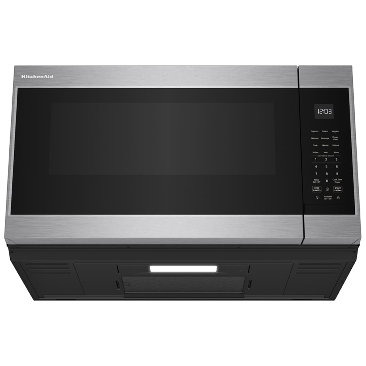 KitchenAid 30 in. 1.9 cu. ft. 1000W Over-the-Range Microwave with 400 CFM & Sensor Cooking - Stainless Steel with PrintShield Finish, , hires