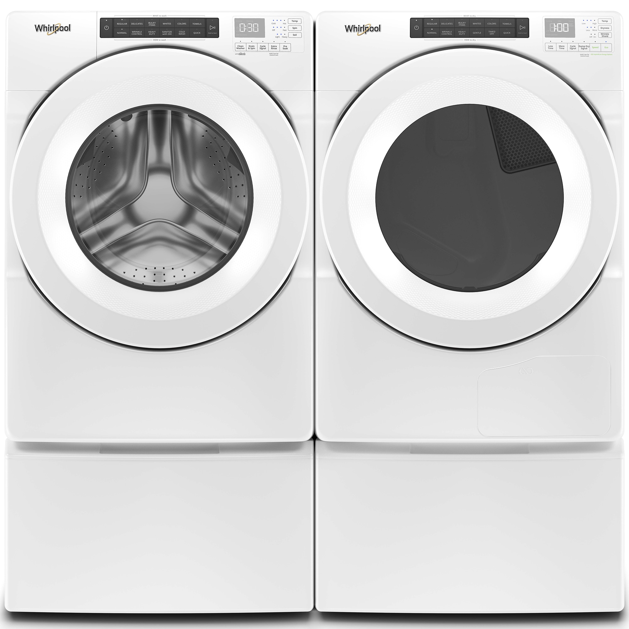 Whirlpool 27 in. 7.4 cu. ft. Stackable Hybrid Heat Pump Electric Dryer with Intiutitive Touch