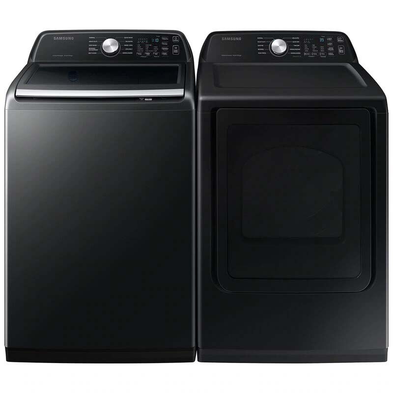 Samsung 27 in. 4.7 cu. ft. Smart Top Load Washer with Active WaterJet - Brushed Black, Brushed Black, hires