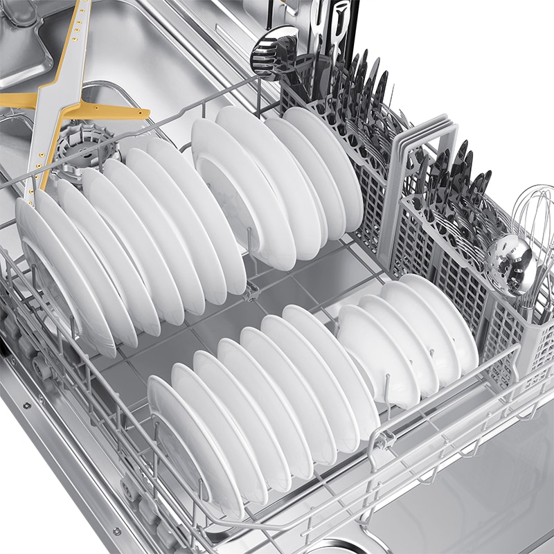 Samsung 24 in. Top Control Smart Dishwasher with 42 dBa Sound Level, 3rd-Rack, Ventilation Drying System & Pocket - Stainless Steel, Stainless Steel, hires