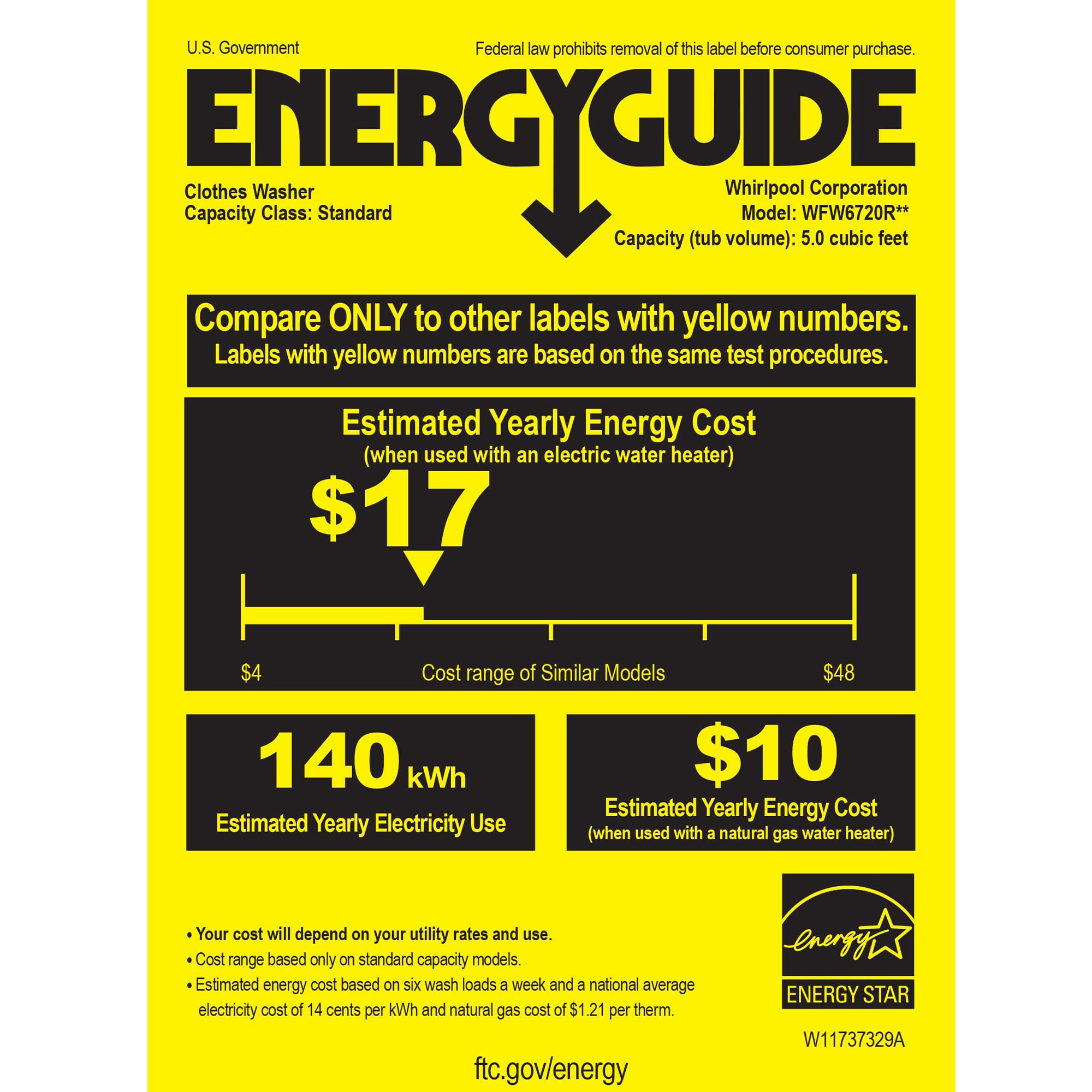 Whirlpool 27 in. 5.0 cu. ft. Smart Stackable Front Load Washer with FreshFlow Vent System, Sanitize & Steam Cycle - White, White, hires