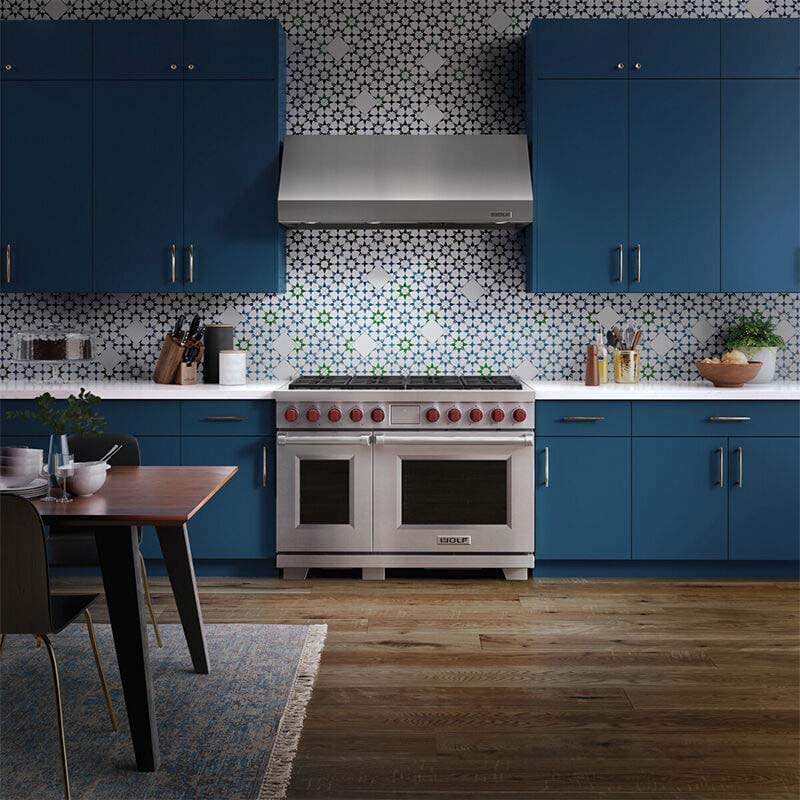 Wolf 48 in. 7.8 cu. ft. Smart Dual Convection Double Oven Dual Fuel Range with 8 Sealed Burners - Stainless Steel, , hires